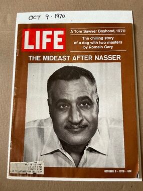 Vintage Life Magazine October 9, 1970 Nasser Cover